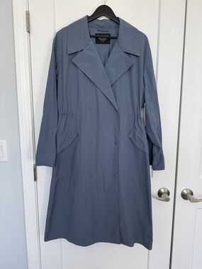 NWT Athleta Luna Trench Coat in Shadow Blue - S Runs Large